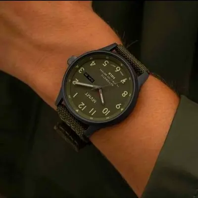 MVMT Green Field Watch with Canvas Strap Japanese