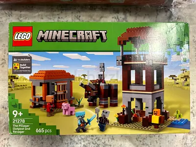 My LEGO Minecraft 21278 - The Pillager Outpost  Ravager (665 pcs, boxed)