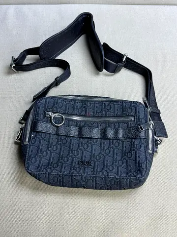 Simple for Daily use Dior Mini Safari Bag with Strap in Black.