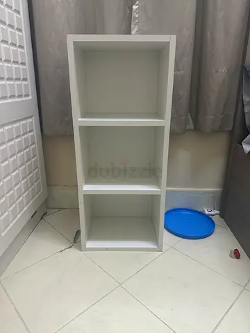 Modern White Bookcase with 3 Shelves