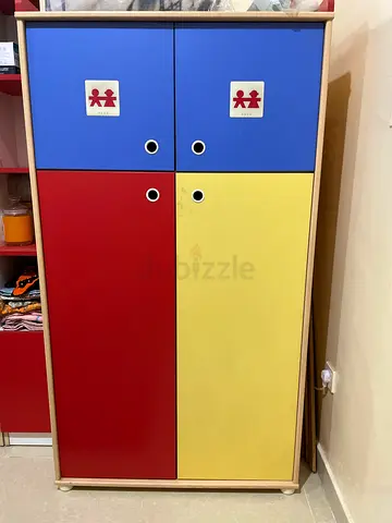 Childrens colorful 2-door wardrobe / armoire - good condition