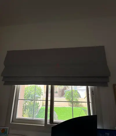 Grey Roman Fabric Blind (Roman Shade) - Used, Good Condition