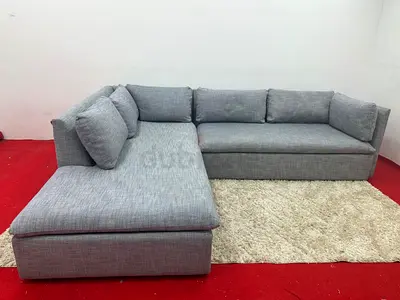 Excellent condition pottery barn grey color lshape sofa