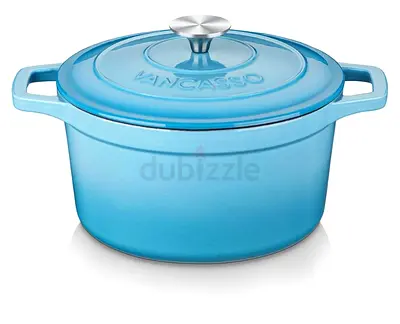 Cast Iron Dutch Oven, 3.5QT Small Dutch Oven Pot with Lid, Round Enamel Dutch Oven
