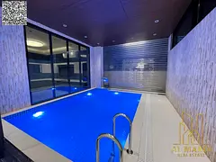 A luxurious villa with a modern design and super deluxe finishing, located in the Al Yasmin area in