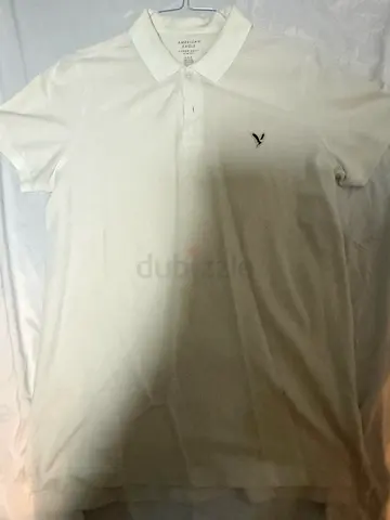 White mens polo shirt, good condition, American Eagle M