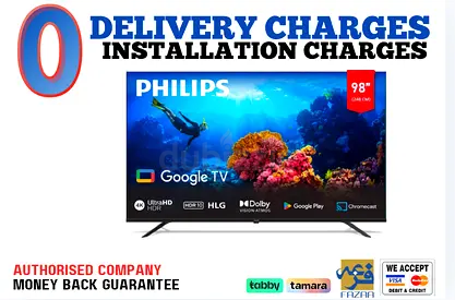 Philips 98 inch TV Android Smart 4K / Brand New/ 1 Year Warranty