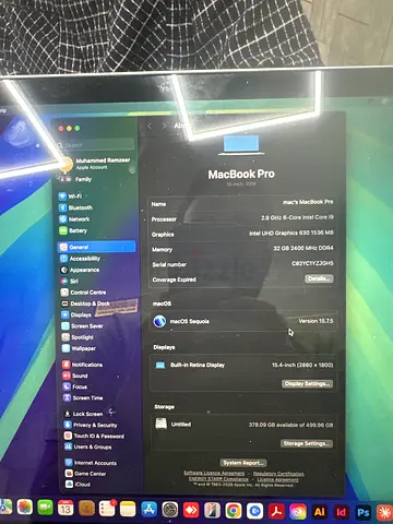 Macbook Pro 15inch 36GB / 500GB  2018