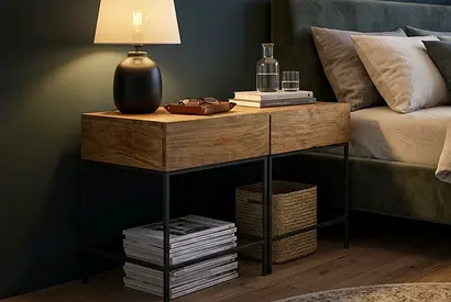 West elm nightstands with drawers