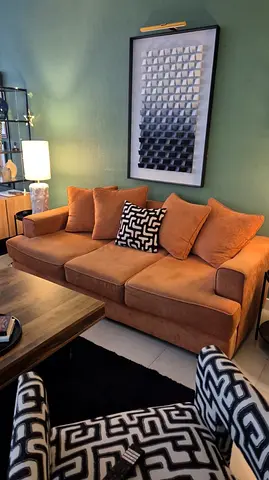 FREE  3-seater rust-orange sofa