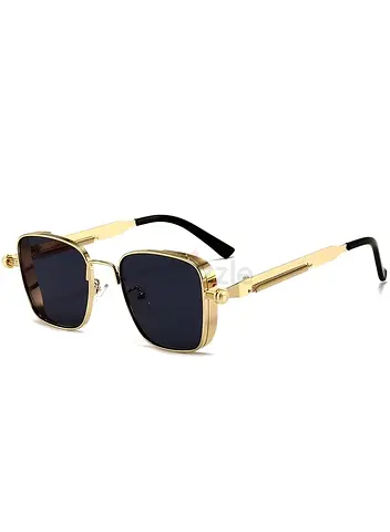 My gold metal square sunglasses - black lenses