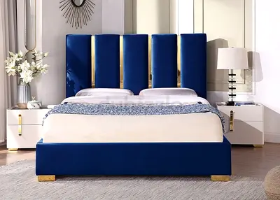 Blue koshan Brand new Queen size bed storage with medical mattress good Quality Queen bed strong