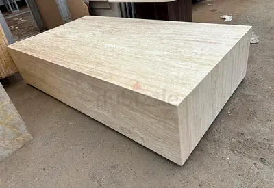 Natural Travertine Beige Coffee table rectangular