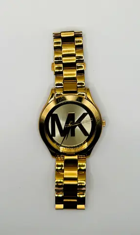 Michael Kors Women’s Runway Slim Watch MK3739, Gold-Dial, 42mm