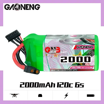 GAONENG GNB 2000MAH 22.2V 6S 120C XT60 Drone FPV RC LiPo Battery Long Range Free Style