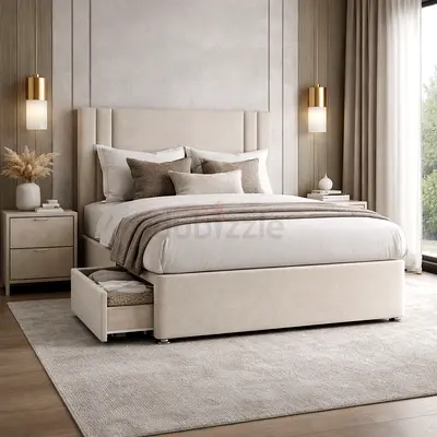 Side clean lines 2 drawers queen bed