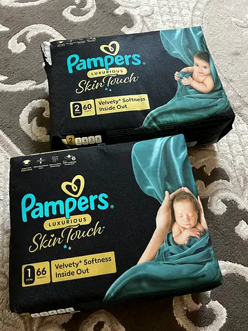 Size 1 and Size 2 , Brand Pampers luxurious