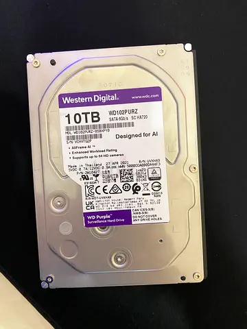 WD Purple Surveillance Hard Drive 10TB