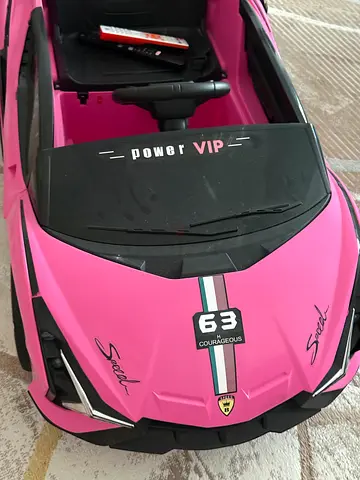 Pink Ride-On Sports Car for Kids