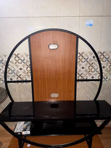 Modern Round Table with Wooden Design