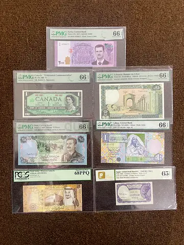 Assorted Graded Banknotes For Saled - High Grades