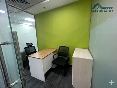80 Sq Ft Premium Office Space in Business Center, Fully Furnished