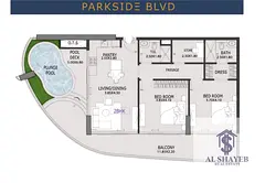 Luxury 2BR + Study | Corner Unit | Private Pool | Fully Equipped Kitchen