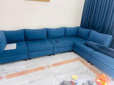 Comfortable Blue Sectional Sofa