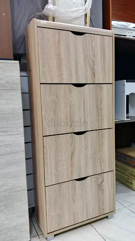 Slim 4-Drawer Oak-Effect Storage Cabinet