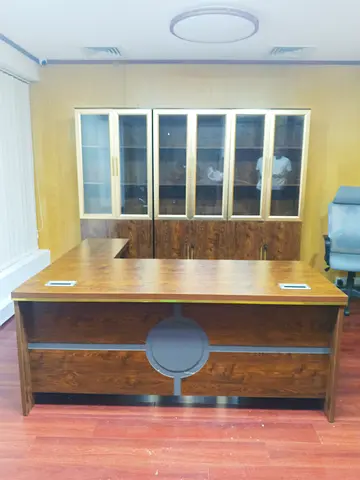 Executive L-shaped Wooden Desk