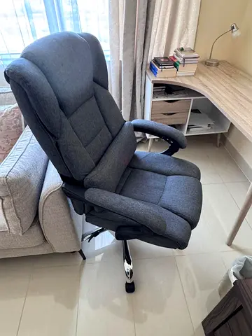 Grey ergonomic high-back office chair - lightly used