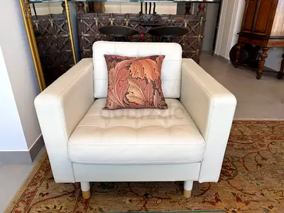 IKEA Landskrona White Leather armchair - single-seater