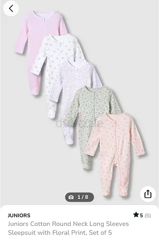Babygirl Sleepsuit - Set of 5
