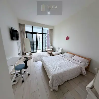 Furnished Studio | Azizi Riviera 5 | Panoramic Pool & Downtown View