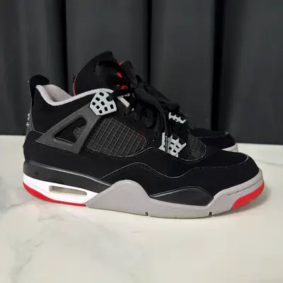 Jordan 4 Black/Grey/Red Retro Size 44