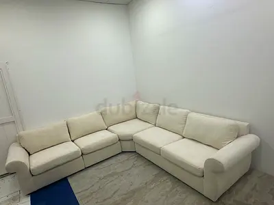 Pottery barn beige color corner sofa