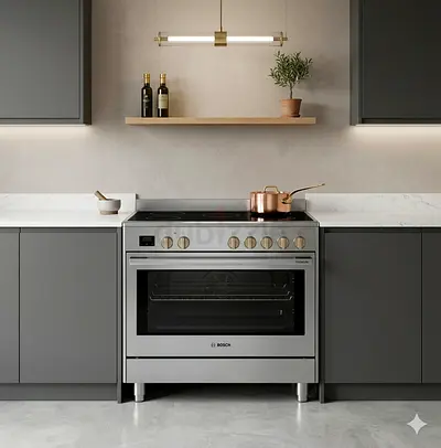 BOSCH LATEST MODEL SERIES 8 full electric ceramic 5 hobs stove oven dual fan cooking range 90x60