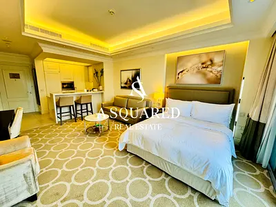 استوديو مفروش | شرفة | إطلالة على الأفق | The Address Blvd