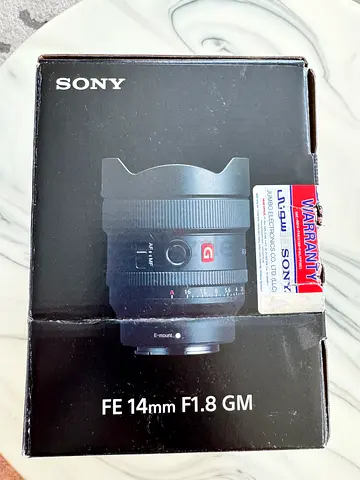Sony FE 14mm F1.8 GM Lense for sale