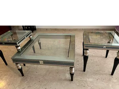 Elegant Glass Coffee Table Set (3 Pieces)