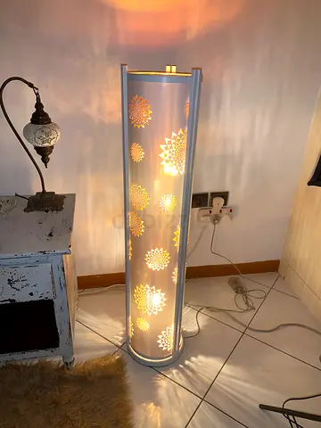 Mandala White decorative standing floor lamp