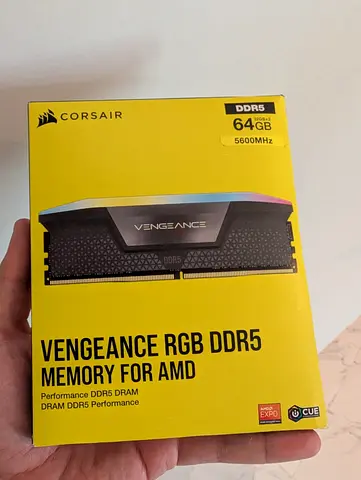 Corsair Vengeance RGB DDR5 Memory for AMD - 64GB, 5600MHz - NEW