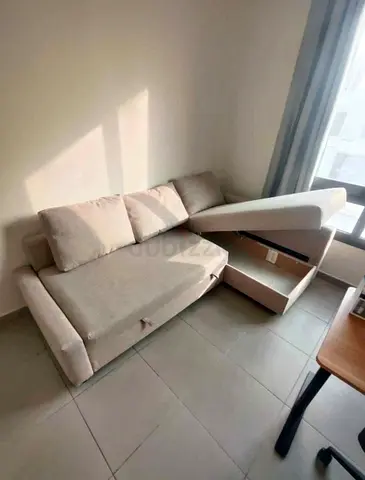 Ikea L Shape Sofa cum bed with big storage in L , and You can fix the L left and right any side