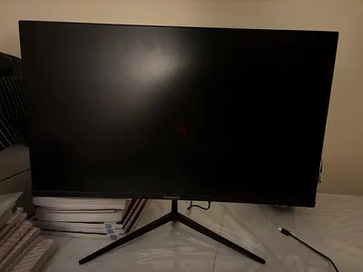 Slim bezel monitor with V-stand — used, working condition