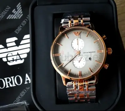 Armani watch with Silver and Rose Gold Finish