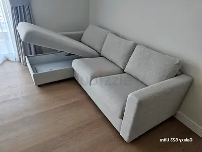 Ikea vimle lshape sofa with storage space beige
