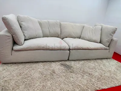 Natural color Cloud feather 🪶 filled the One collection XL modular sofa