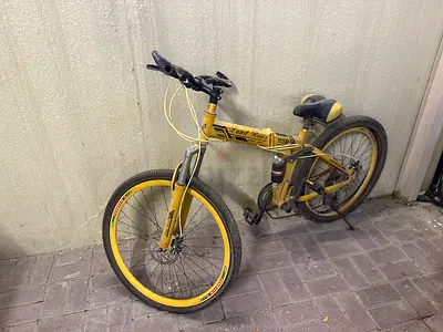 Land rover yellow bicycle