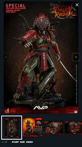 Hot Toys Akaoni Samurai Predator Special Edition Exclusive Figure