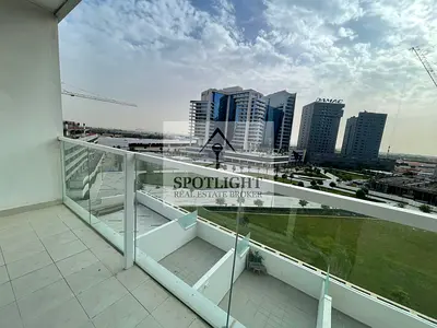 شقة استوديو | AG Tower Business Bay | شرفة | إطلالة على الحديقة والأفق